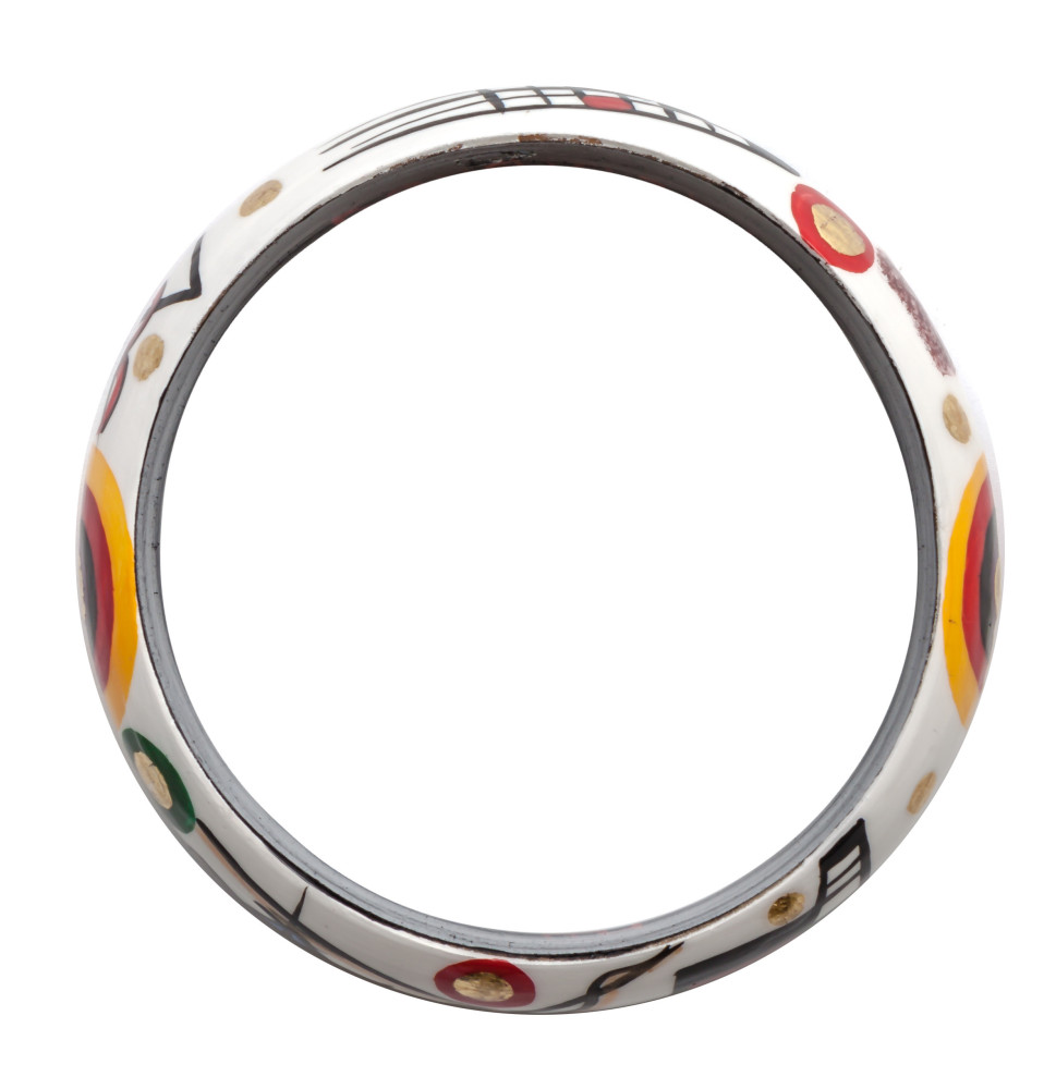 80x16 mm Transverse Line by Kandinsky hand painted on wooden Bracelet (by A Studio)