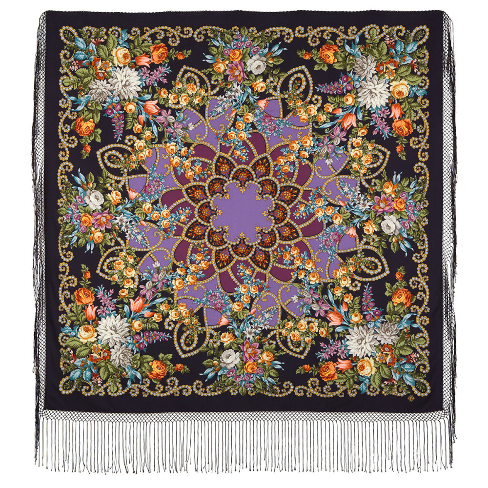 Shop Thick Woolen Fabric Shawls with Silk Fringe 148x148 cm Шаль «Цыганка Аза» online at Skazka.site | Eligible for fast shipping and free returns. Шаль «Цыганка Аза»