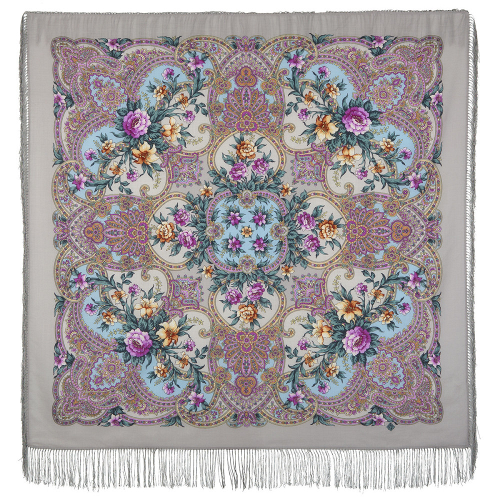 Shop Woolen Scarves with Silk Fringe 125x125 cm Платок «Море и небо» online at Skazka.site | Eligible for fast shipping and free returns. Платок «Море и небо»
