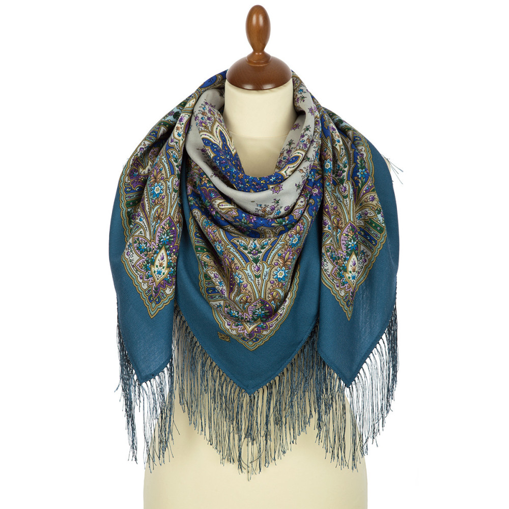 Shop Double-Thread Woolen Yarn Scarves 110х110 cm Платок «Дикий мёд» online at Skazka.site | Eligible for fast shipping and free returns. Платок «Дикий мёд»