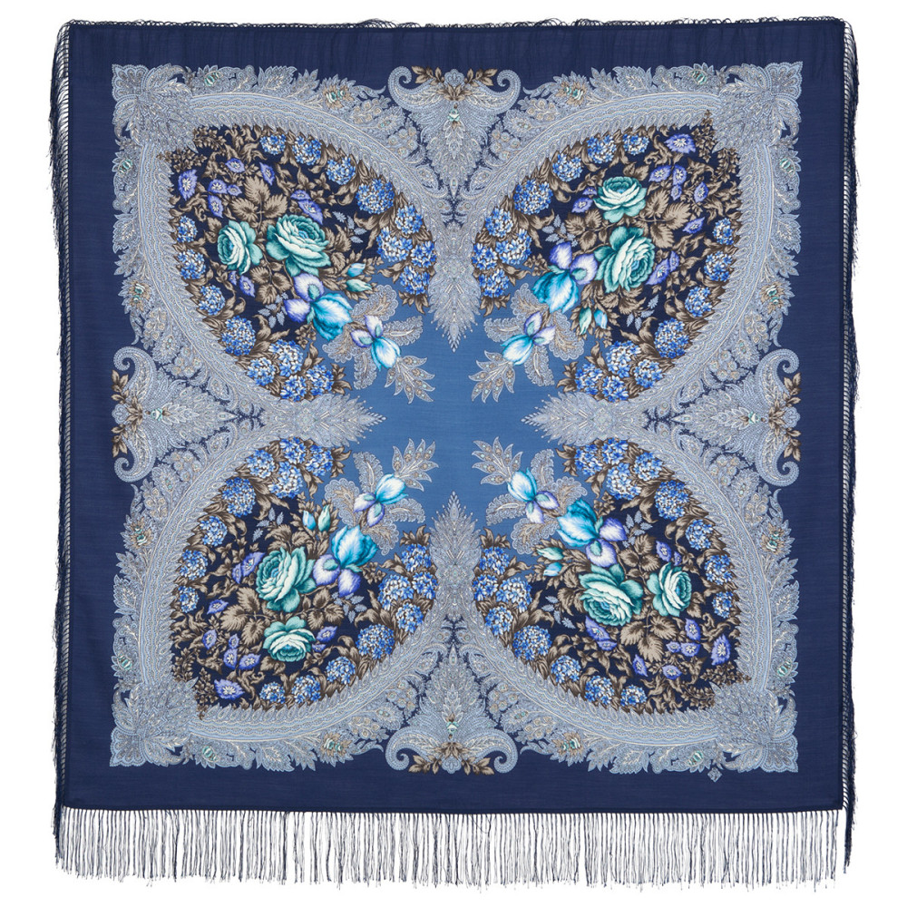 Shop Woolen Scarves with Silk Fringe 125x125 cm Платок «На гребне волны» online at Skazka.site | Eligible for fast shipping and free returns. Платок «На гребне волны»