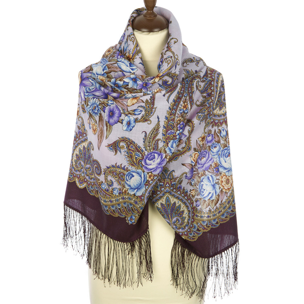 Shop Double-Thread Woolen Yarn Scarves with Silk Fringe 135x135 cm Платок «Магия чувств» online at Skazka.site | Eligible for fast shipping and free returns. Платок «Магия чувств»
