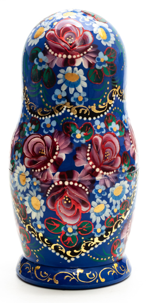 155 mm Moscow Snt Basil Cathedral hand painted on wooden Matryoshka doll 5 pcs (by A Studio)