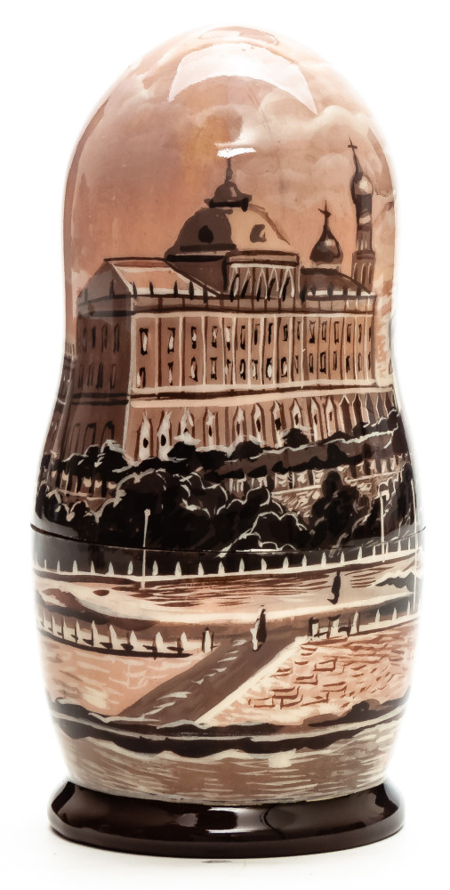 120 mm Moscowhand painted wooden Matryoshka doll 5 pcs (by A Studio)