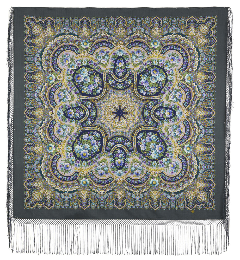 Shop Thick Woolen Fabric Shawls with Silk Fringe 148x148 cm Шаль «Идиллия» online at Skazka.site | Eligible for fast shipping and free returns. Шаль «Идиллия»