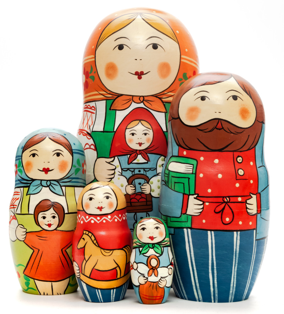 Shop Exclusive Nesting Dolls 160 mm Mother with Daughter hand painted Traditional Russian Wooden Matryoshka doll 5 pcs (by Igor Malyutin) online at Skazka.site | Eligible for fast shipping and free returns. 160 mm Mother with Daughter hand painted Traditional Russian Wooden Matryoshka doll 5 pcs (by Igor Malyutin)