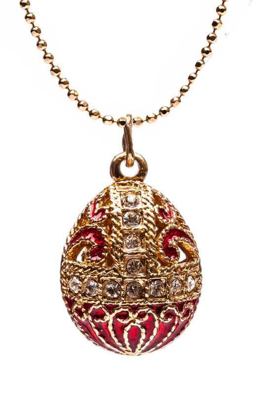 Enamel Red Egg Pendant