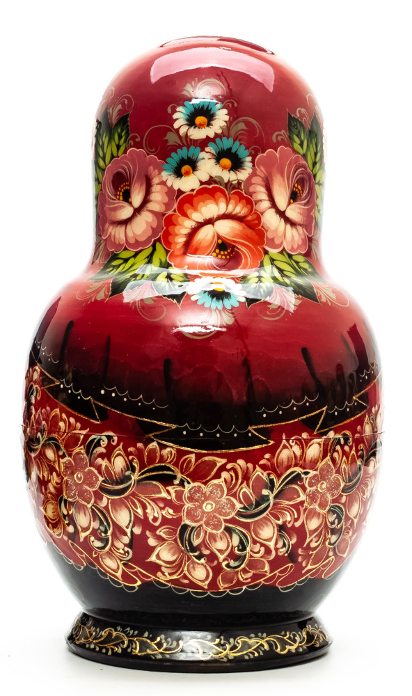 220 mm Moscow Kremlin hand painted on Wooden Matryoshka doll 5 pcs (by Skazka)