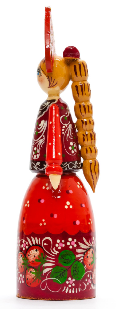 170 mm Russian Girl in Kokoshnik hand painted Wooden Doll (by Summer Shine)
