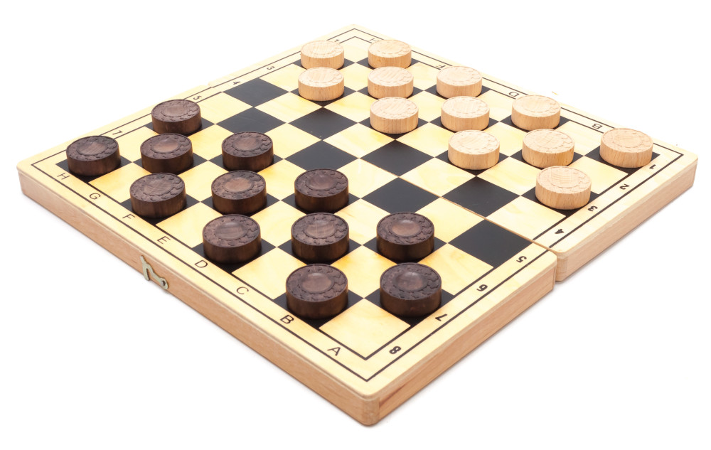 285x285 mm Сheckers  Wooden Board (by Alexander Chess Studio)