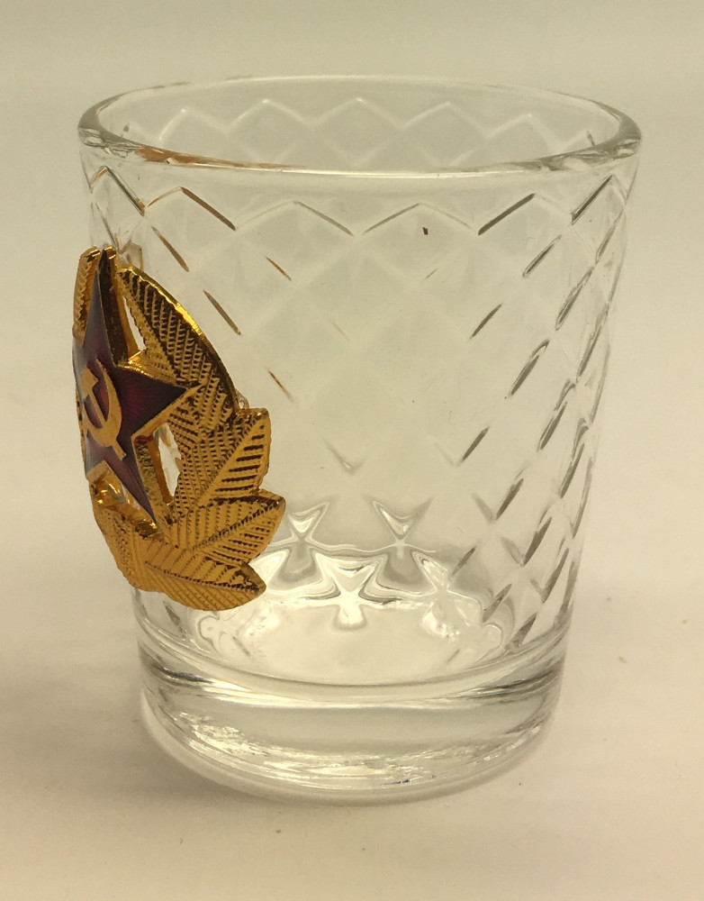 USSR Red Star Badge Decanter and Glasses Set