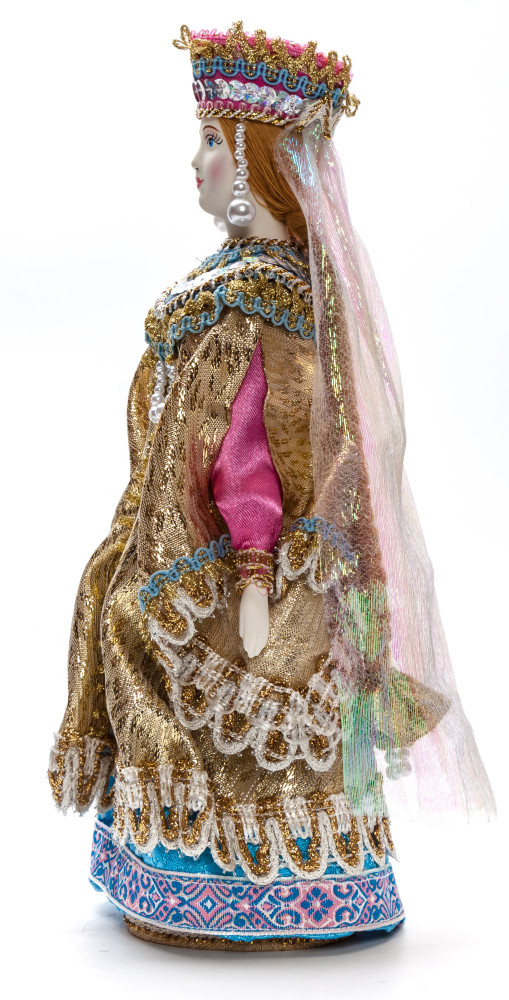 Russian Queen hand made Porcelain Doll in Kokoshnik - 11 Inches (by Le Russe)