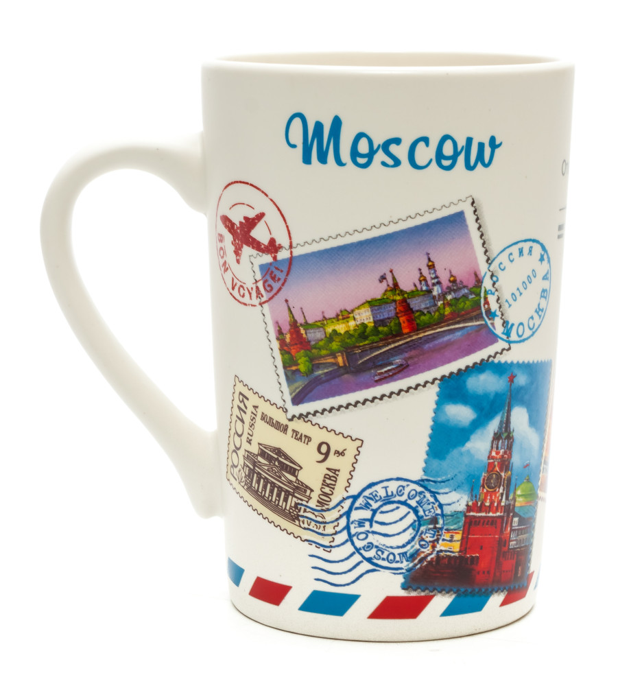 Moscow Stamps Porcelain Mug