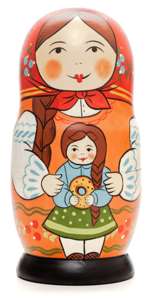 Shop Exclusive Nesting Dolls 160 mm Mother with Daughter hand painted Traditional Russian Wooden Matryoshka doll 5 pcs (by Sergey Malyutin) online at Skazka.site | Eligible for fast shipping and free returns. 160 mm Mother with Daughter hand painted Traditional Russian Wooden Matryoshka doll 5 pcs (by Sergey Malyutin)