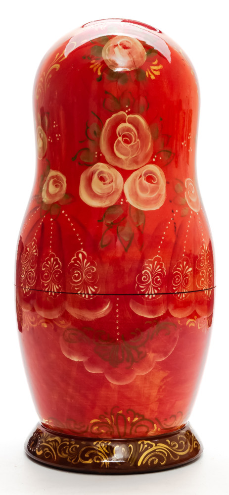 280mm Russian Festivities hand painted Matryoshka round Doll 10pcs (by Golden Cockerel)
