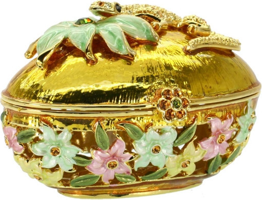 Шкатулка "Ящерица" золотая