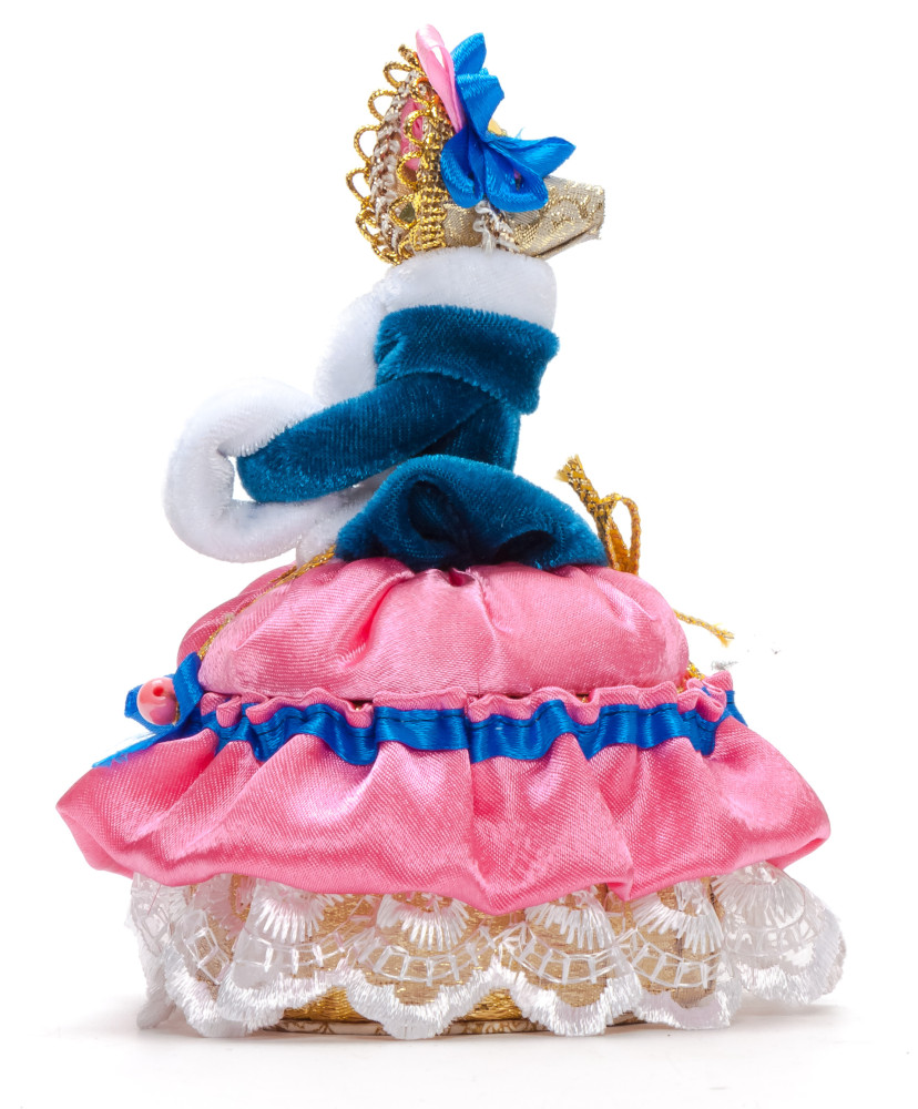 Girl with a Clutch in a Winter Hat and Dress of the 18th century style hand-sewn Doll with Jewelry Box (by Le Russe)