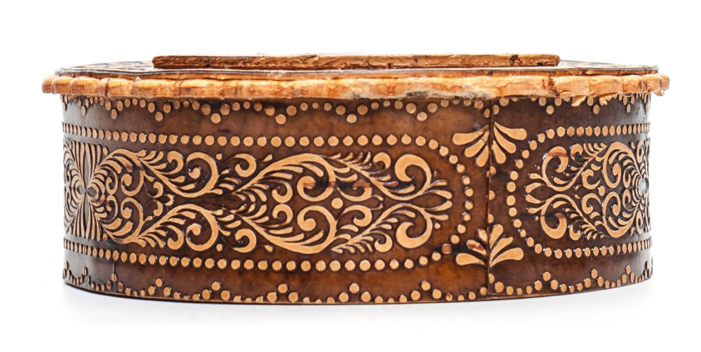  d 80 mm Saint Basil Cathedral hand made Birchbark Jewelry Box (by Maxim Birch)