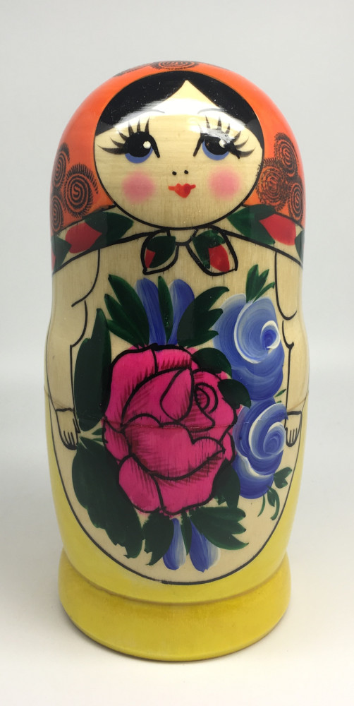 U Semenovskaya Hand Painted Matryoshka Doll 7 pcs
