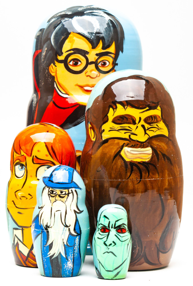 180mm Harry Potter Hand Painted Matryoshka Doll 5 pcs (by Konstantin Studio)