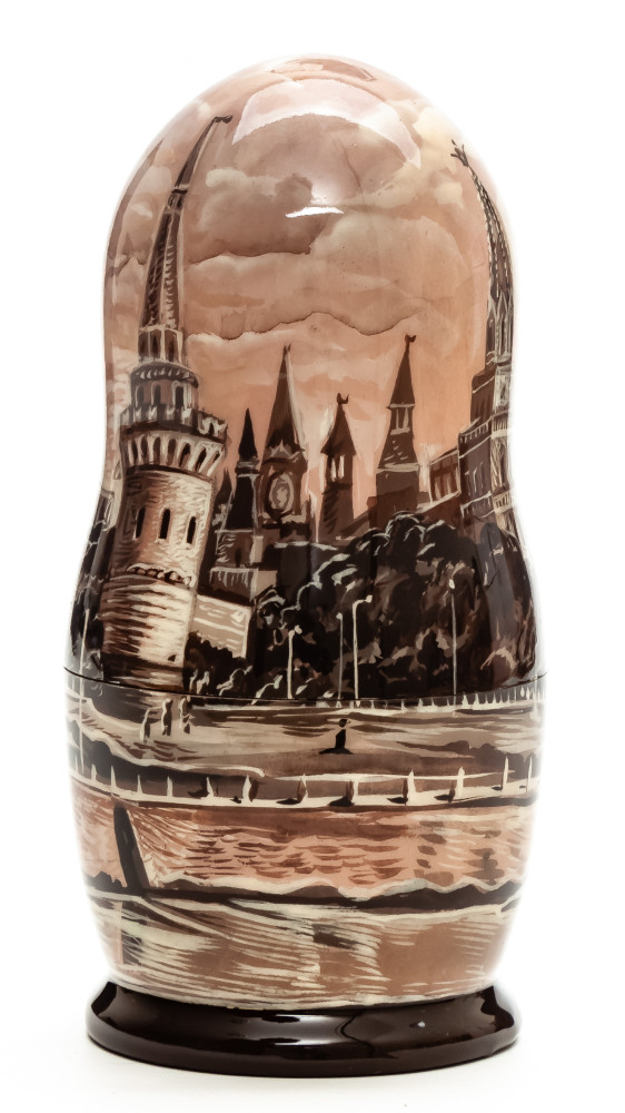 120 mm Moscowhand painted wooden Matryoshka doll 5 pcs (by A Studio)