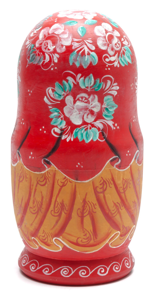 180 mm The Gigantic Turnip handpainted Wooden Matryoshka Doll 5 pcs (by Skazka)