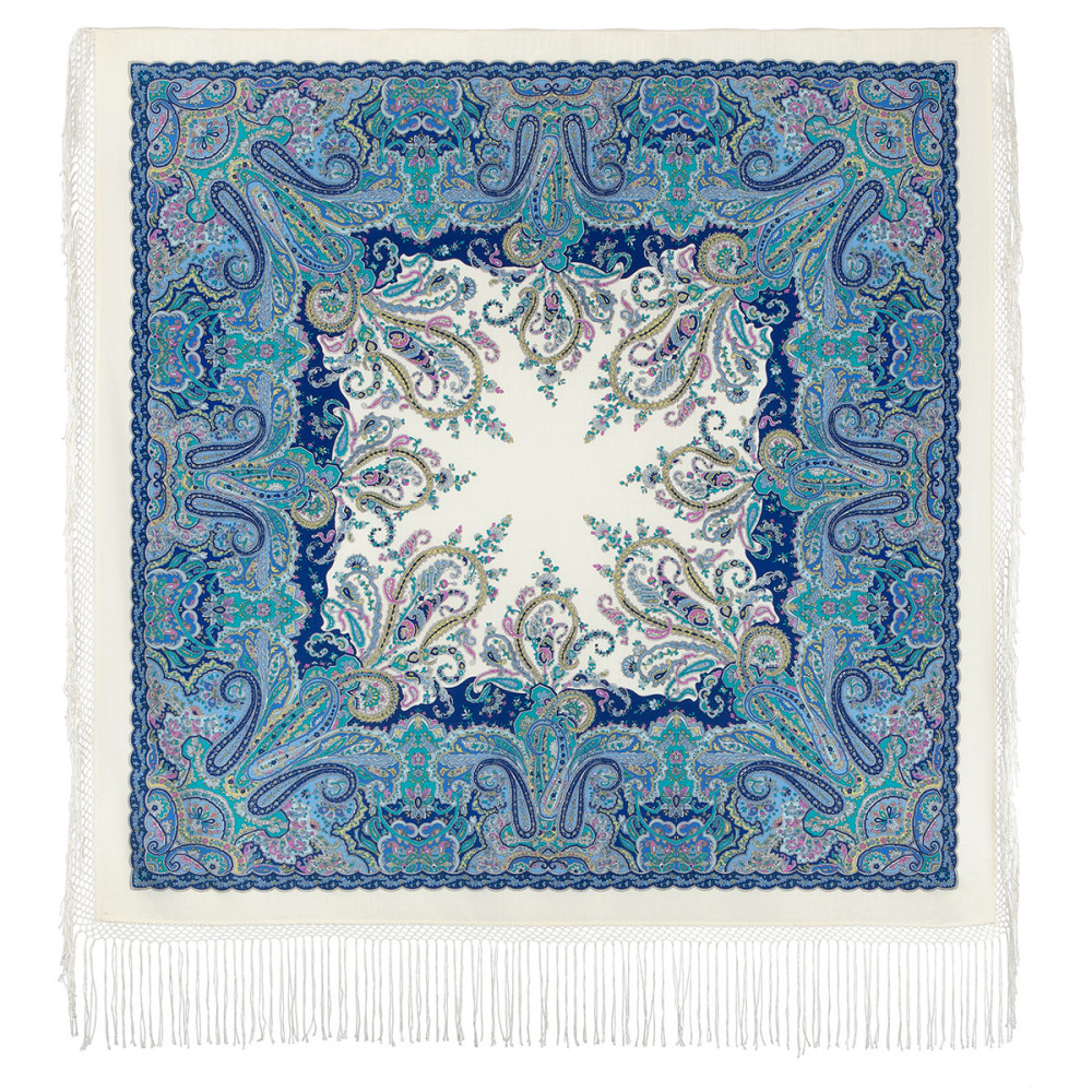 Shop Thick Woolen Fabric Shawls with Silk Fringe 148x148 cm Шаль «Караван» online at Skazka.site | Eligible for fast shipping and free returns. Шаль «Караван»