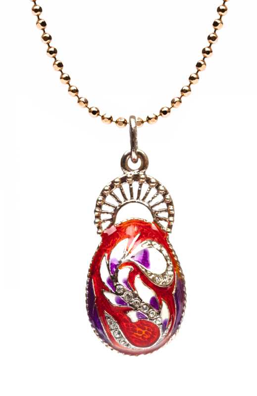 Horseshoe Red Egg Pendant