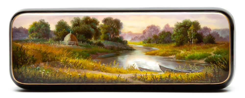 175x60mm River Hand Painted Jewellery Box (by Alexander G Studio)