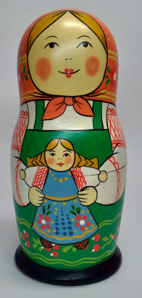 Shop Exclusive Nesting Dolls 160 mm Mistress with Doll hand painted Traditional Russian Wooden Matryoshka doll 5 pcs (by Igor Malyutin) online at Skazka.site | Eligible for fast shipping and free returns. 160 mm Mistress with Doll hand painted Traditional Russian Wooden Matryoshka doll 5 pcs (by Igor Malyutin)