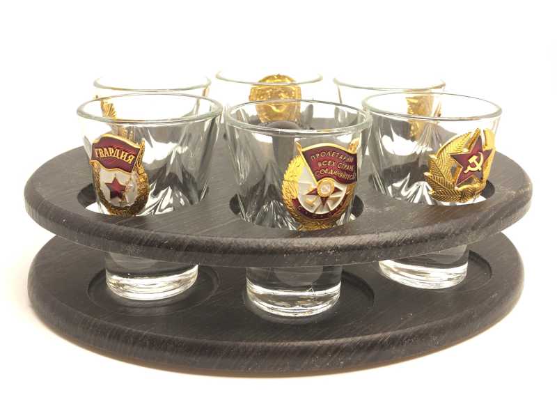 Mini-Bar Set With Metal Badges