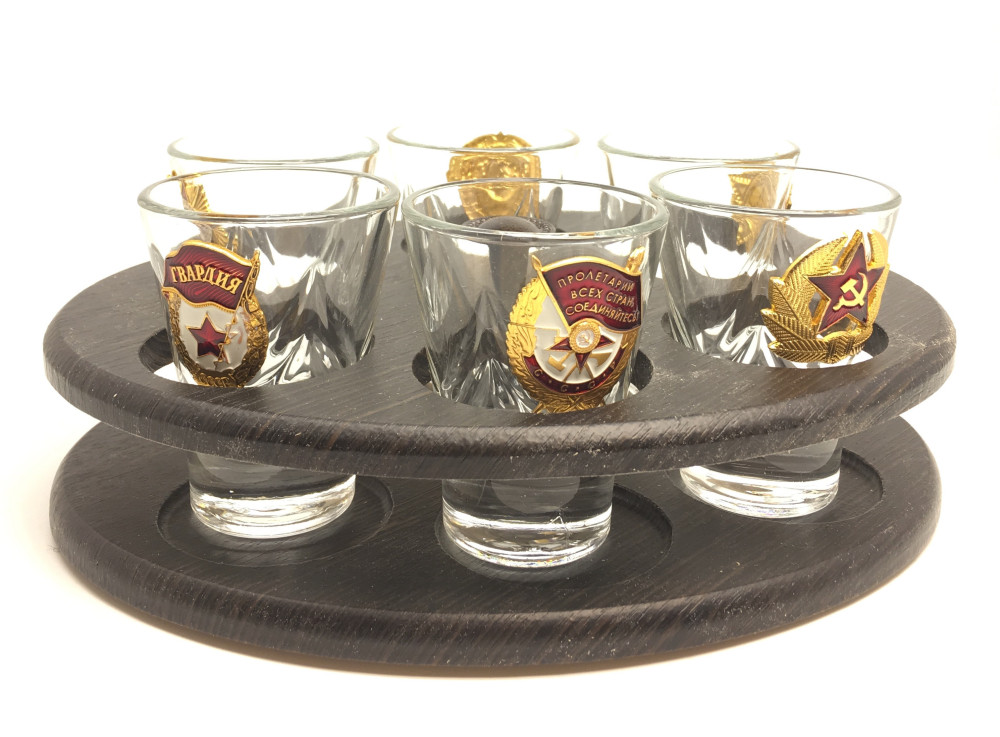 Mini-Bar Set With Metal Badges