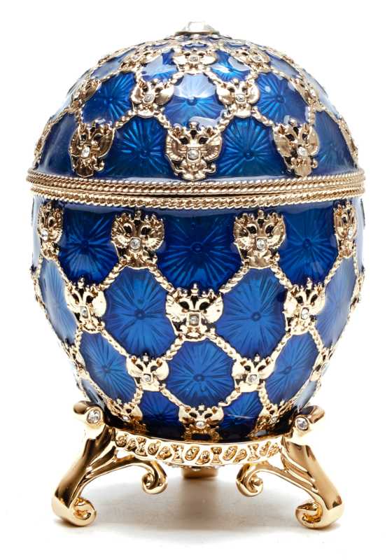 96 mm Imperial Coach and Dark Blue Imperial Coronation Easter Egg