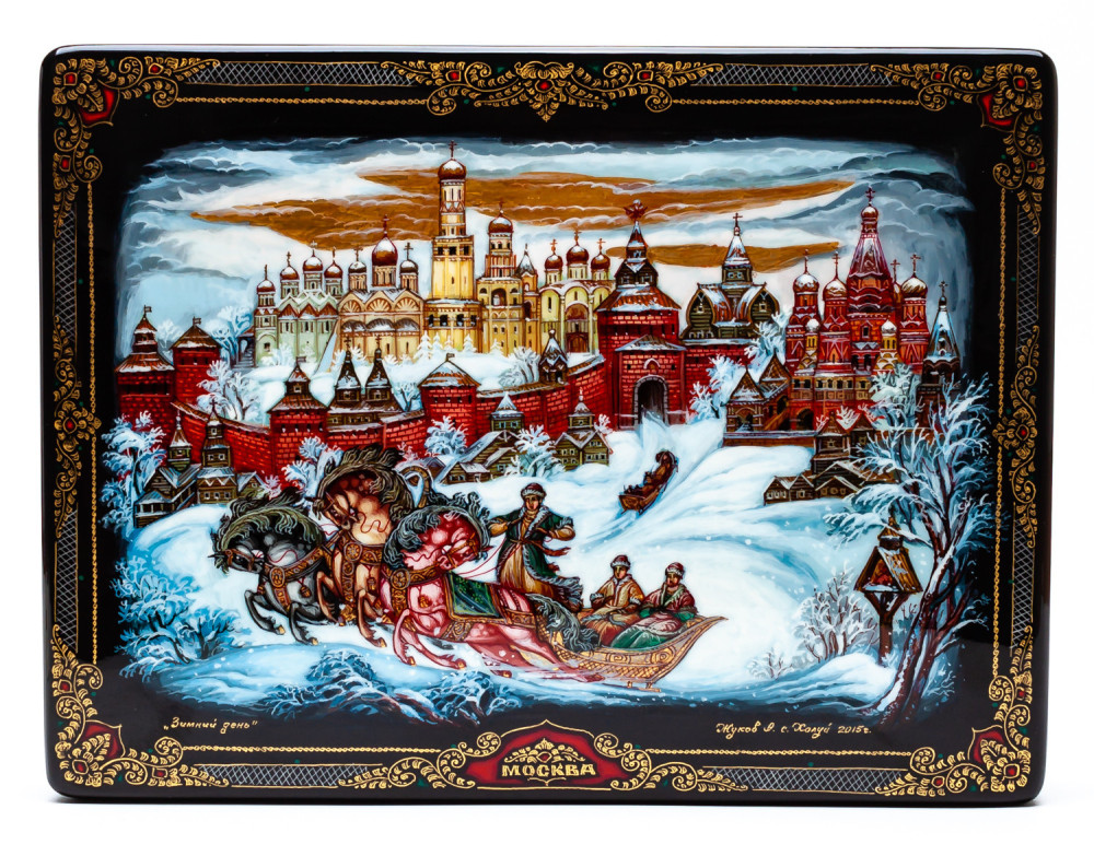 280x140mm The Winter Day Hand Painted Jewellery Box (by Sadko Workshop)