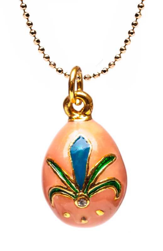 Lily Pink Egg Pendant
