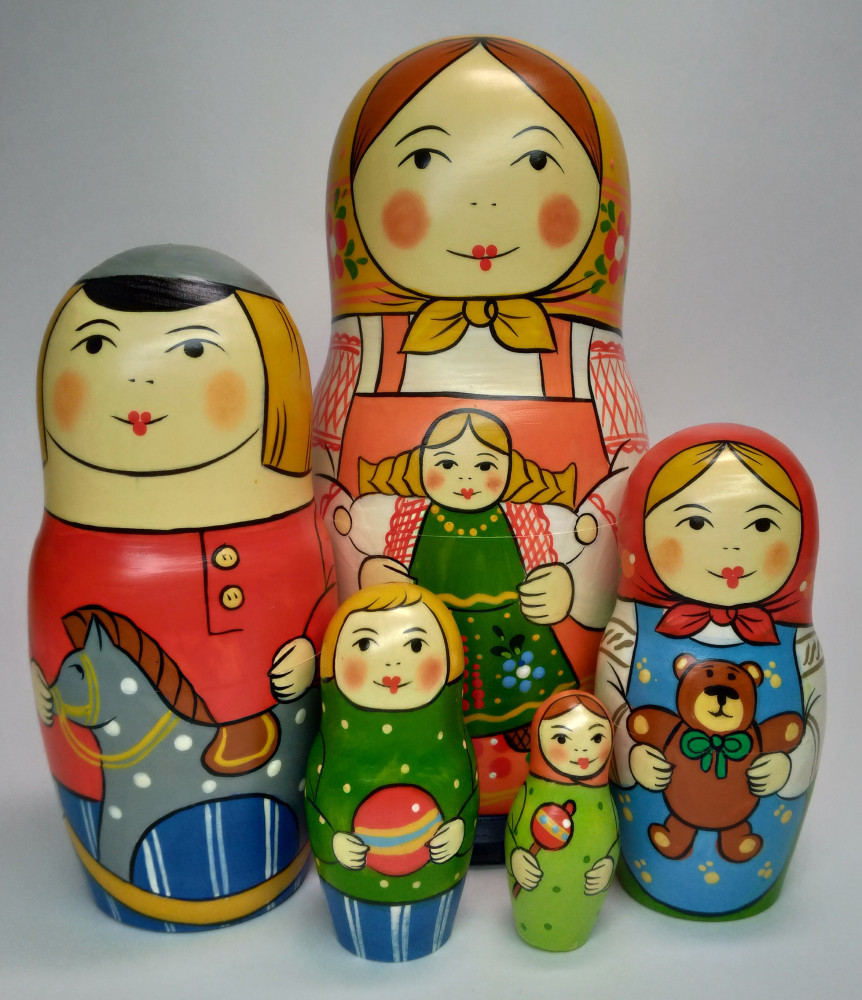 Shop Exclusive Nesting Dolls 160 mm Mistress with Doll hand painted Traditional Russian Wooden Matryoshka doll 5 pcs (by Igor Malyutin) online at Skazka.site | Eligible for fast shipping and free returns. 160 mm Mistress with Doll hand painted Traditional Russian Wooden Matryoshka doll 5 pcs (by Igor Malyutin)