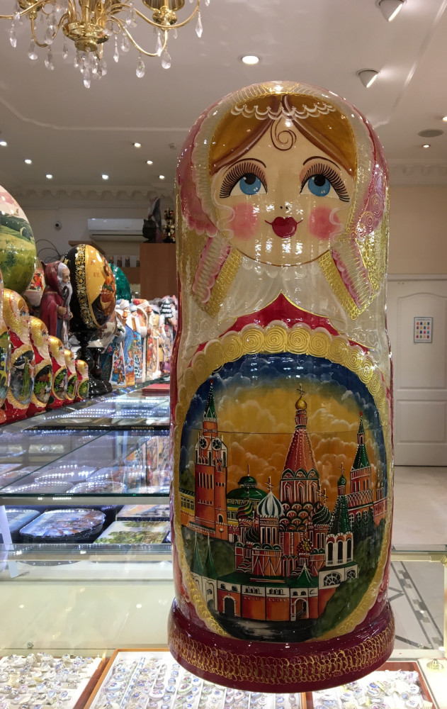 720 mm Moscow Churches Hand painted Russian Matryoshka doll 50 pcs (by Valery Studio)