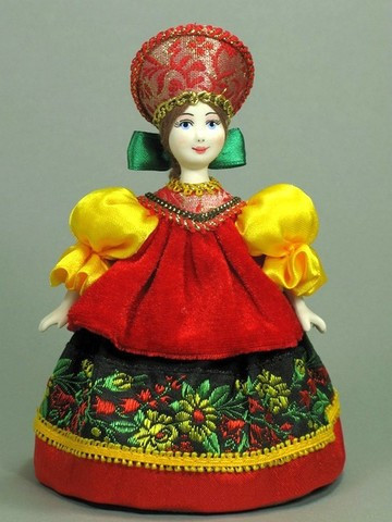 Сувенирная кукла "Хохлома"
