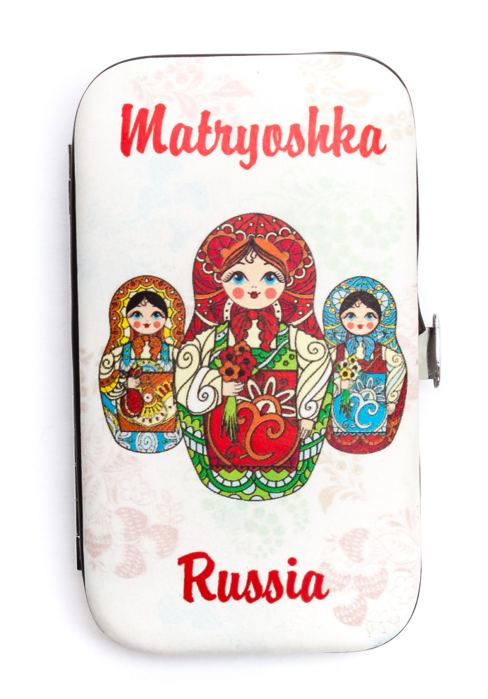 Matryoshka Russia Metal Manicure Set in a hard case (by AKM Gifts)