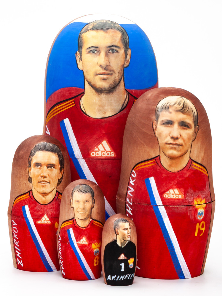 100mm Kerzhakov from Russia Hand Painted Matryoshka Doll 5 pcs (by Konstantin Studio)