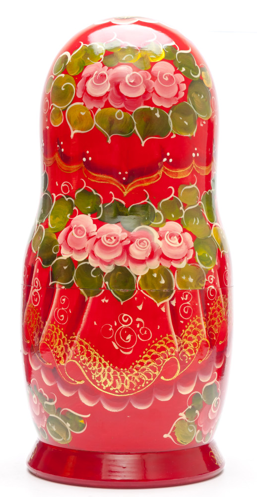 350 mm Russian Fairy Tale hand painted wooden Matryoshka Nesting Doll 15 pcs (by Valery Studio)