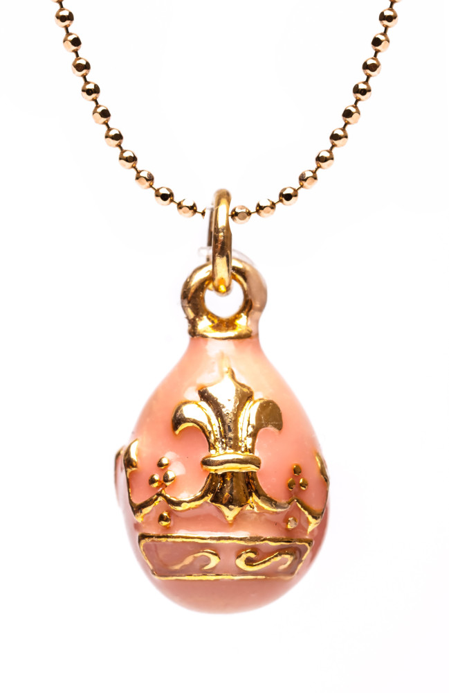 Crown Pink Egg Pendant