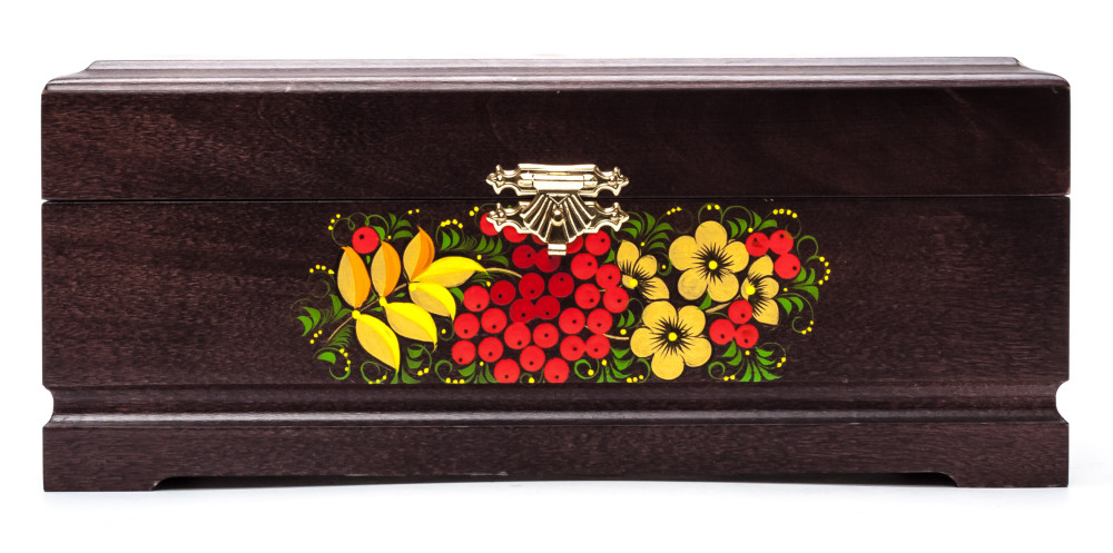 Khokhloma Painting Jewellery Wooden Box 230x100 mm