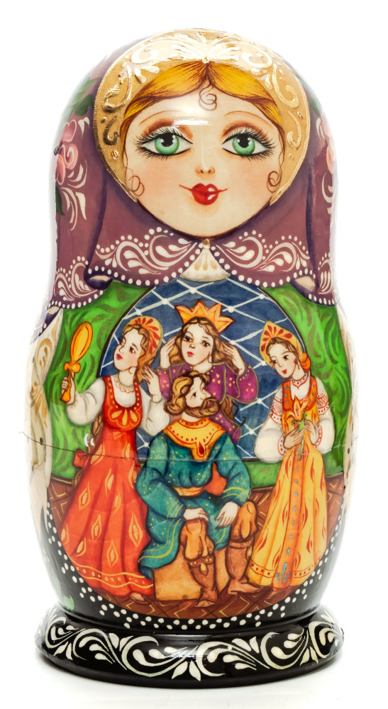 Shop Exclusive Nesting Dolls 170mm The Scarlet Flower hand painted Matryoshka doll 5pcs online at Skazka.site | Eligible for fast shipping and free returns. 170mm The Scarlet Flower hand painted Matryoshka doll 5pcs