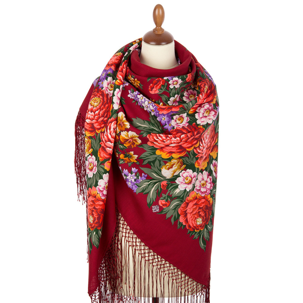 Shop Thick Woolen Fabric Shawls with Silk Fringe 148x148 cm Шаль «День Победы» online at Skazka.site | Eligible for fast shipping and free returns. Шаль «День Победы»