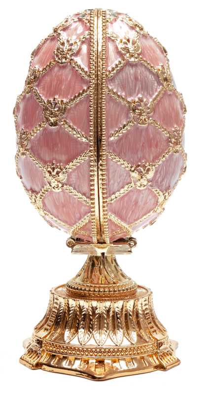 115 mm The Saint Basil Cathedral Pink Easter Egg with the Figure inside