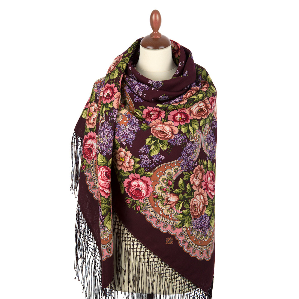 Shop Thick Woolen Fabric Shawls with Silk Fringe 148x148 cm Шаль «Сиреневый туман» online at Skazka.site | Eligible for fast shipping and free returns. Шаль «Сиреневый туман»