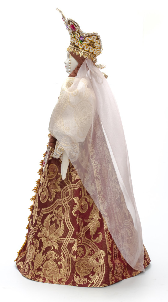 The Princess in a Gold Dress hand-sewn Porcelain Doll - 21 Inches