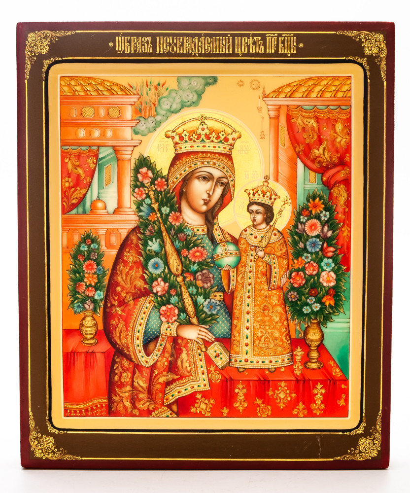 180x210mm Unfading Flower handpainted wooden Icon (by Galina Studio)