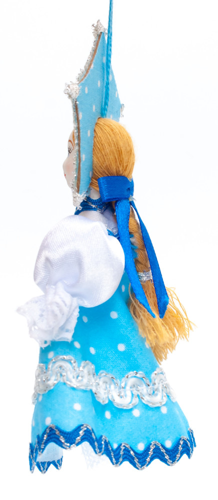 Porcelain Doll in a Russian Dress and Kokoshnik - 5.5 Inches (by Le Russe)